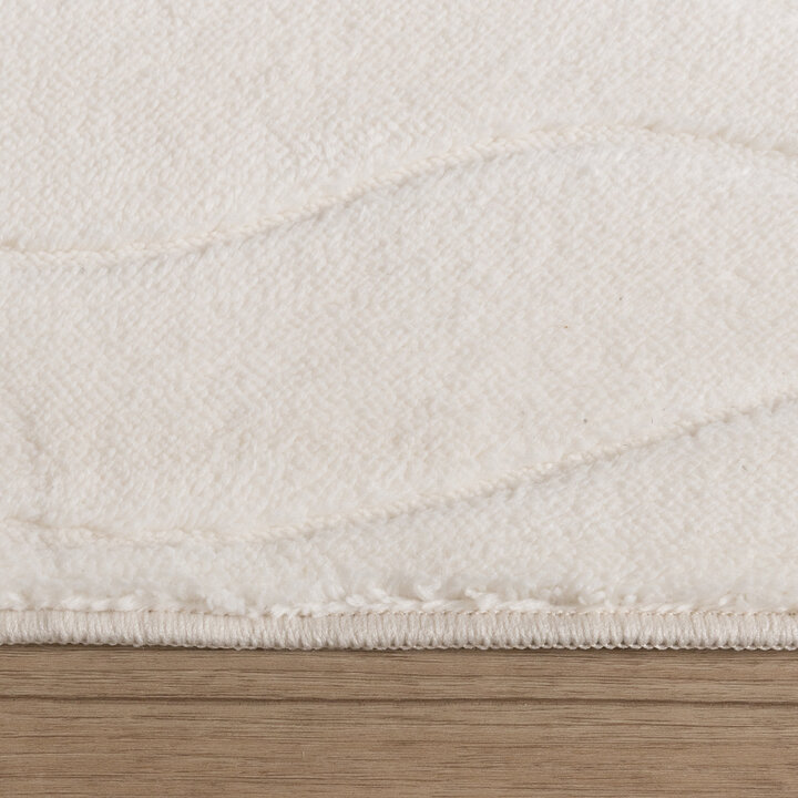 Scandinavisch vloerkleed - Charm Waves Wit