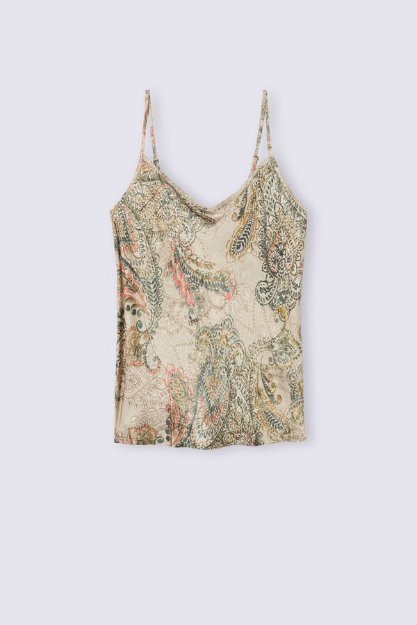 Top Golden Goddess em Viscose Cetim