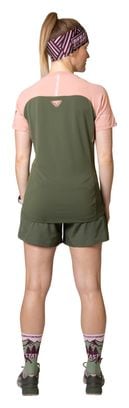 Maillot manches courtes Dynafit Alpine Pro Kaki/Rose Femme