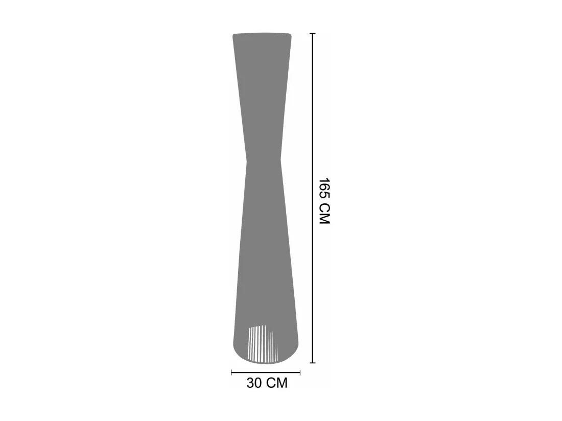 Lampadaire colonne métal vert 145 cm.