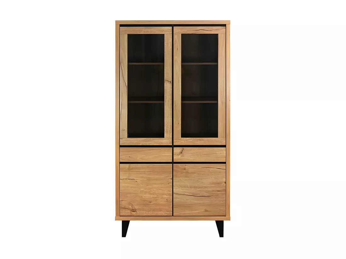 Vitrine grand modèle 2 + 2 portes 2 tiroirs Sully