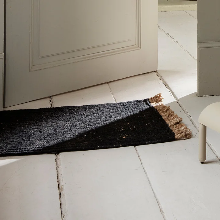 Ferm Living - Block Fussmatte, 50 x 80 cm, schwarz