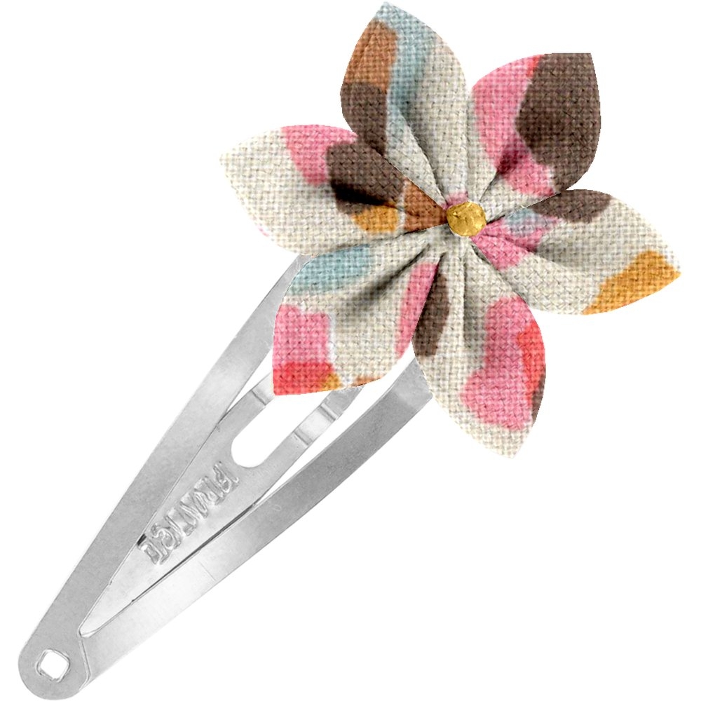 Barrette Clic-Clac Fleur Étoile Confetti Aqua