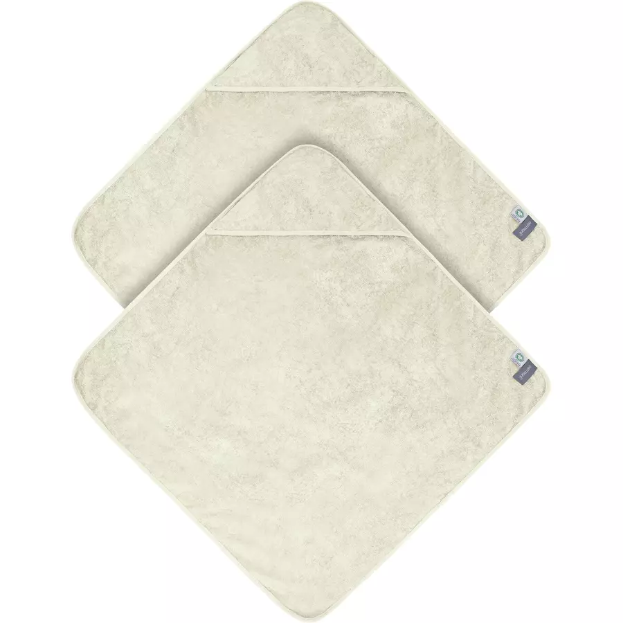 normani 2x Baby Wickeltücher aus Bio-Baumwolle Beige