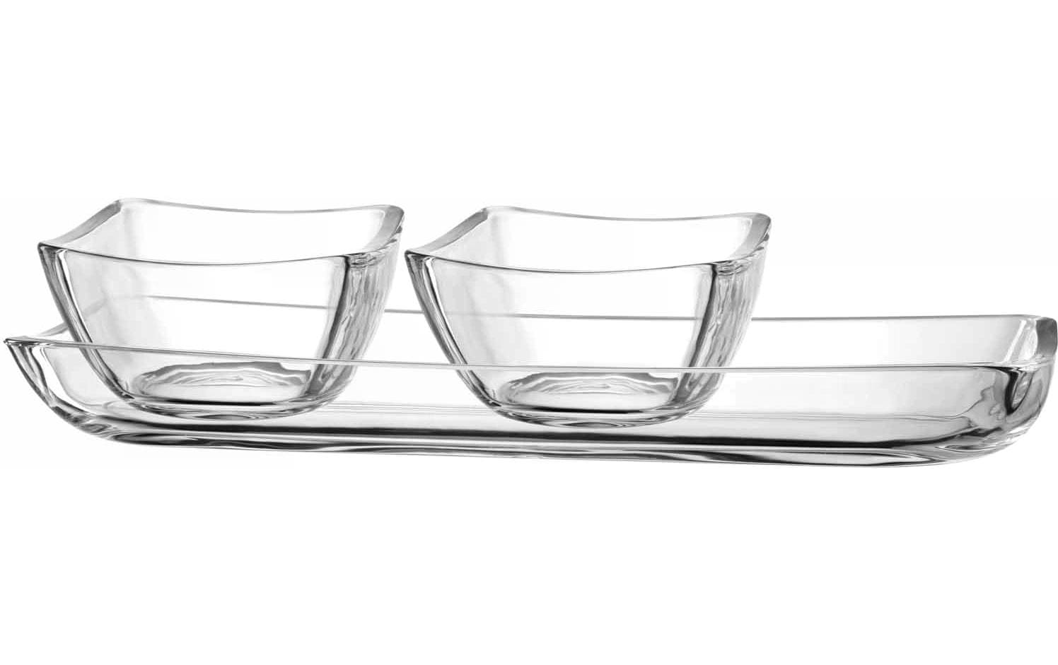 Snackschale Piazza 3-teilig, TransparentDip-Set