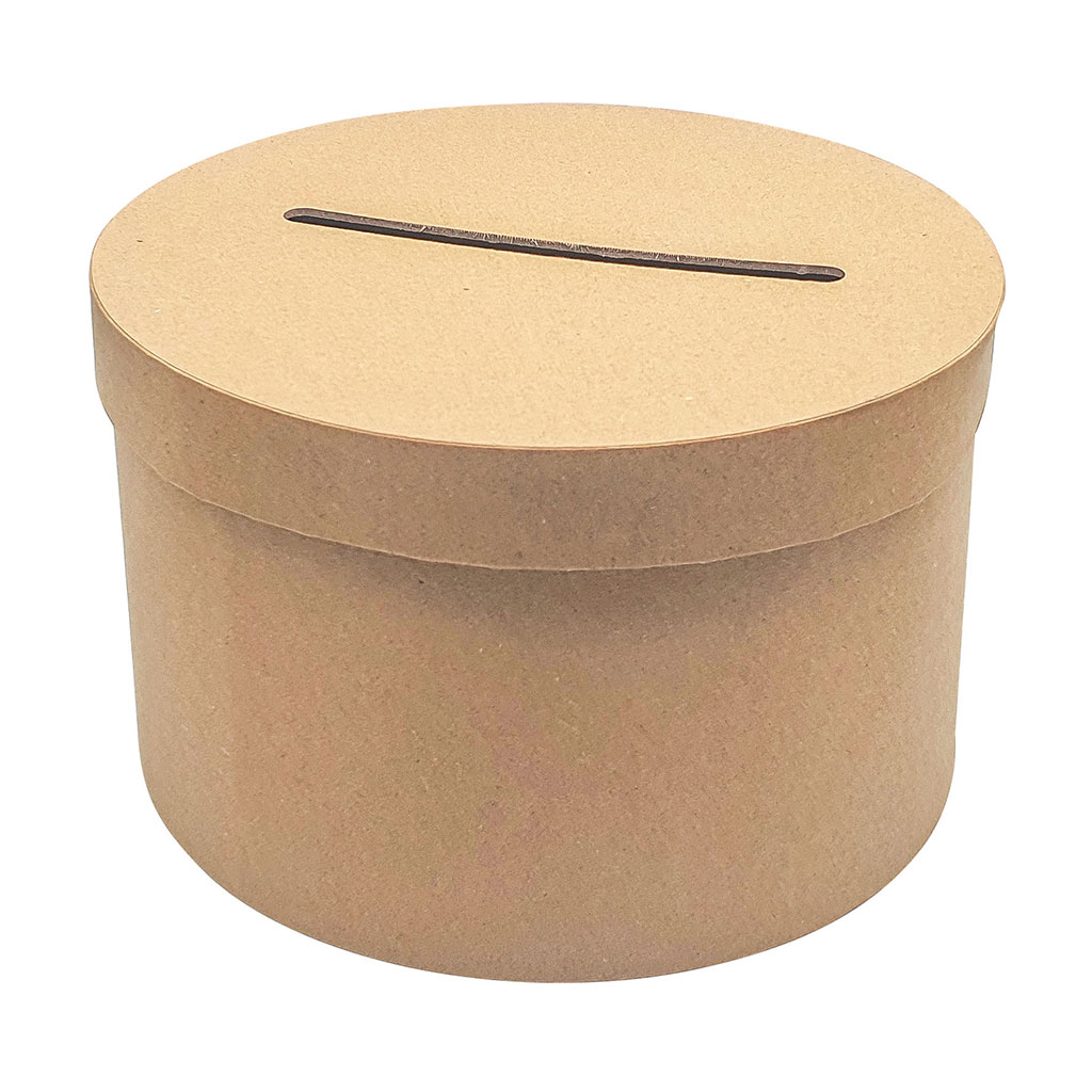 Urne ronde kraft à personnaliser 24.5x15cm