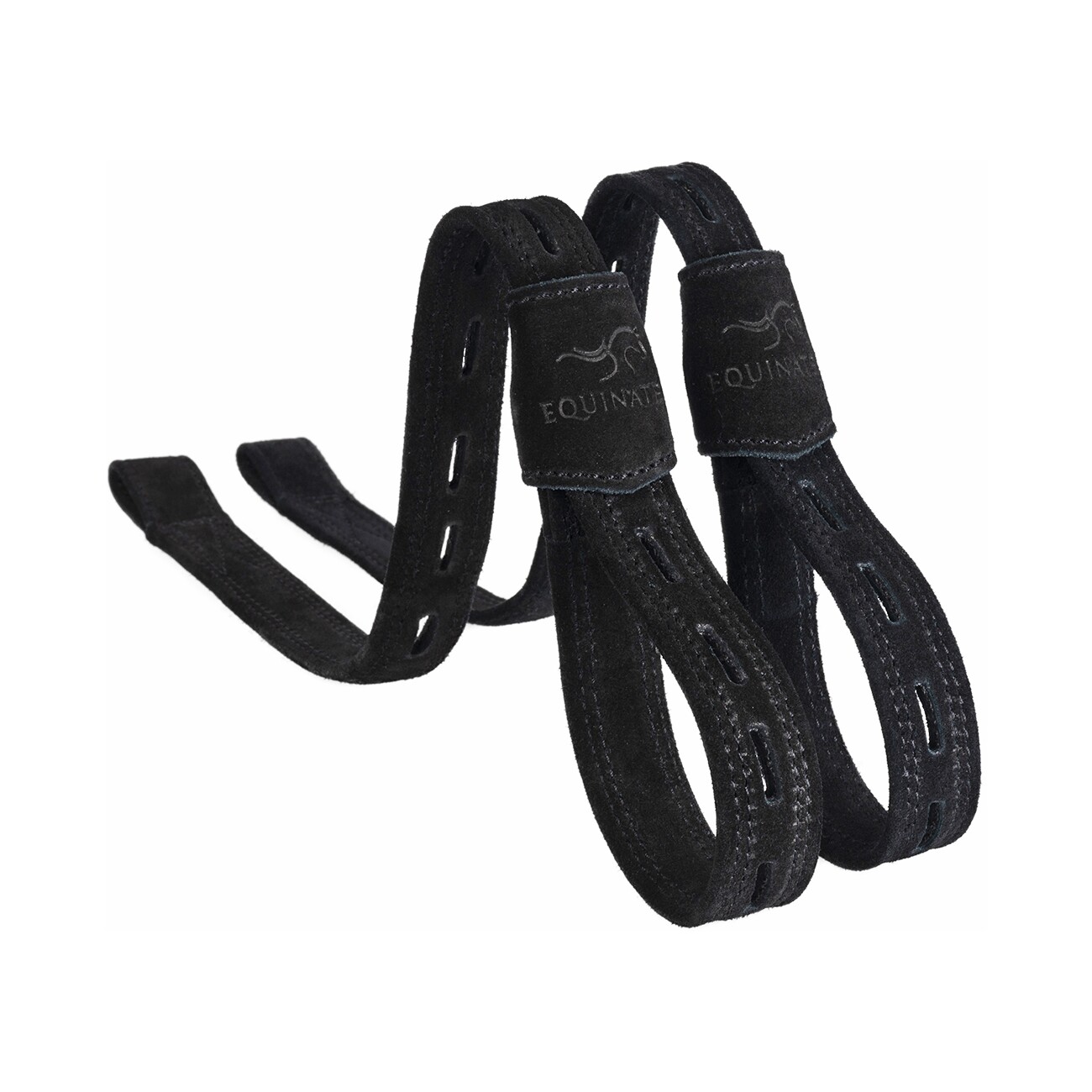 Equinate Slimline Mono Steigbügelriemen Columbia aus Wildleder schwarz 60 cm