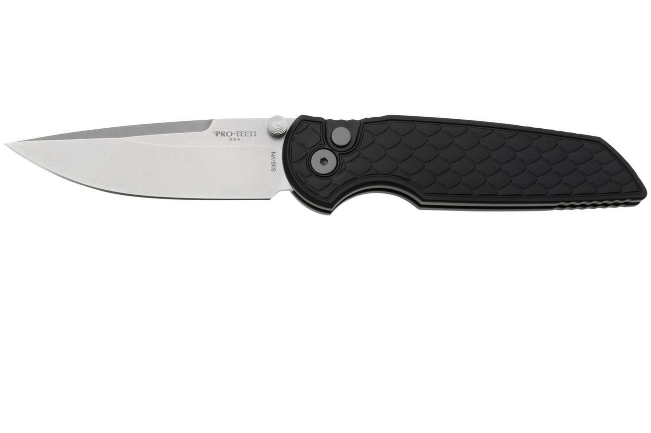 Pro-Tech TR-3 Integrity INT105-REPTILE, Stonewashed S35VN, Reptile Black Aluminum, zakmes