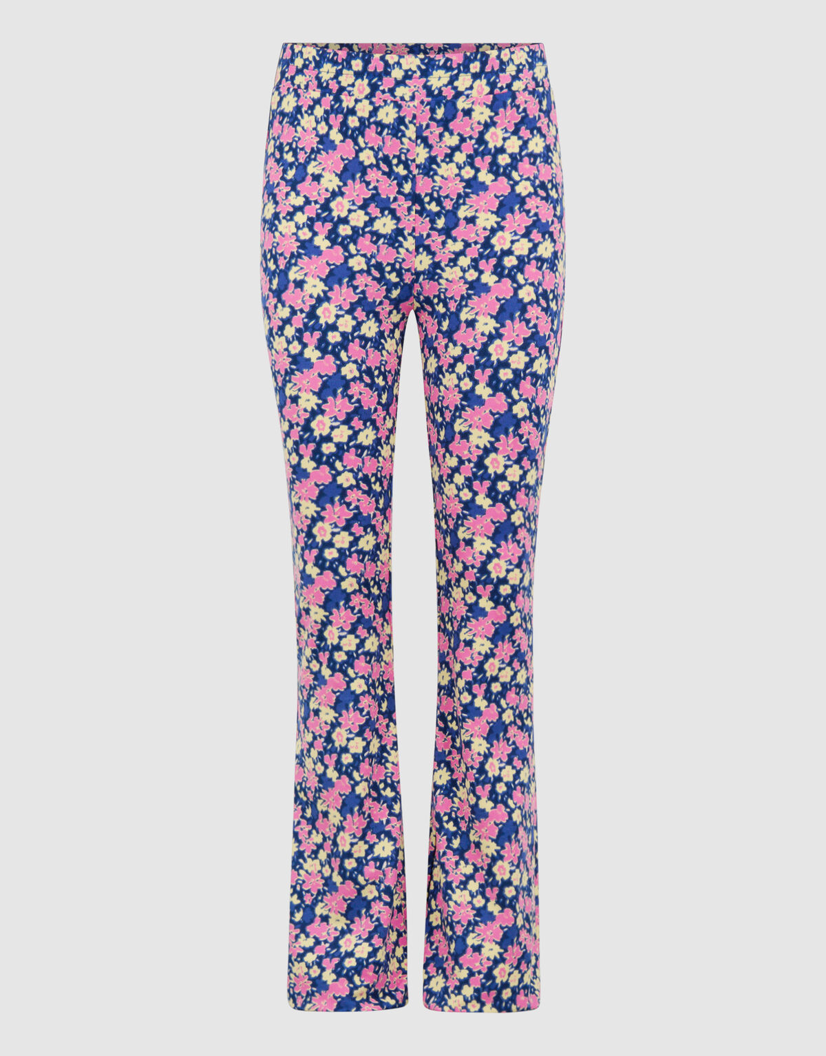 Flower Flared Fit Legging Donkerblauw/Roze
