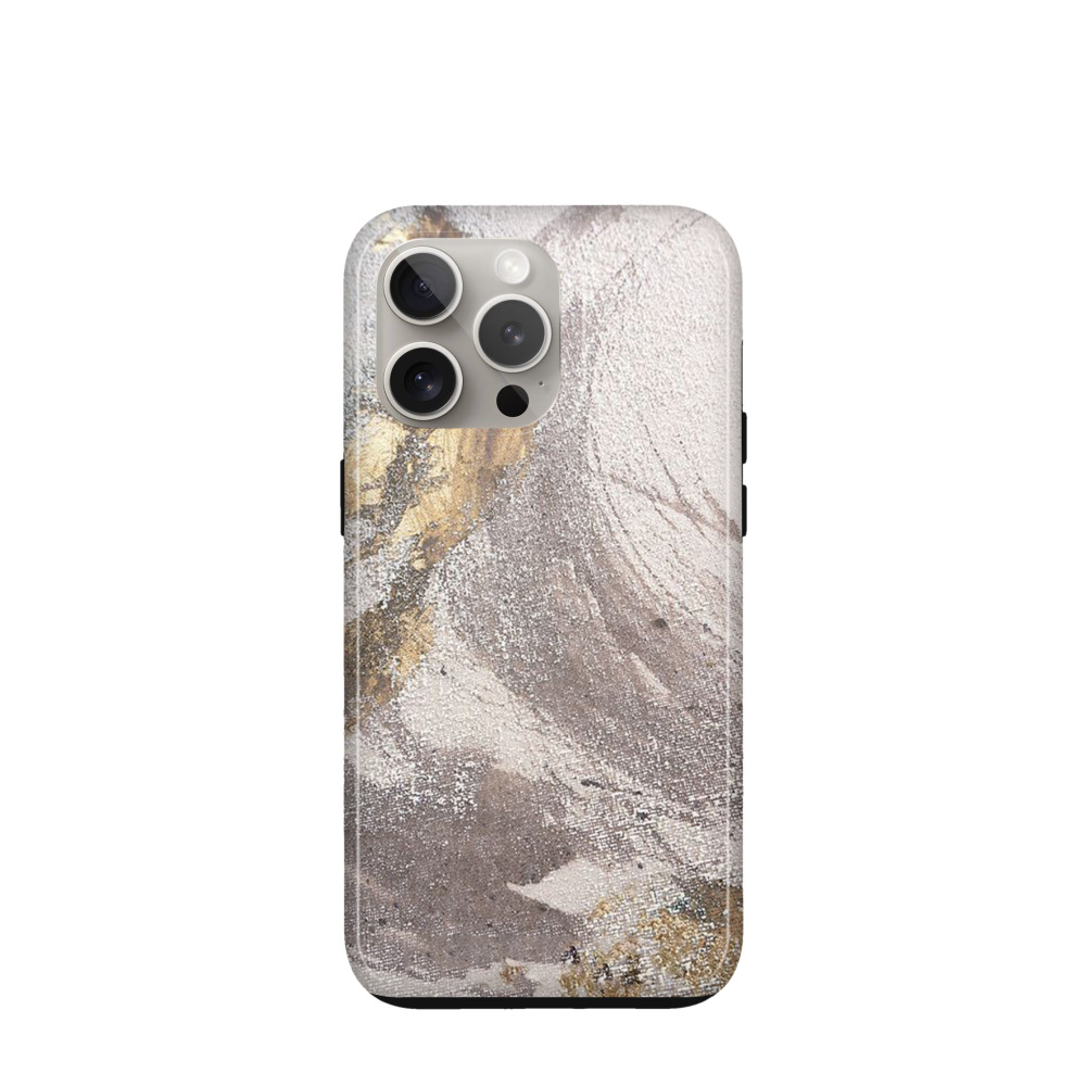 iPhone 15 Pro Max Hybrid (Kunststoff / Gummi) Hülle Natürlicher Glanz - Gold