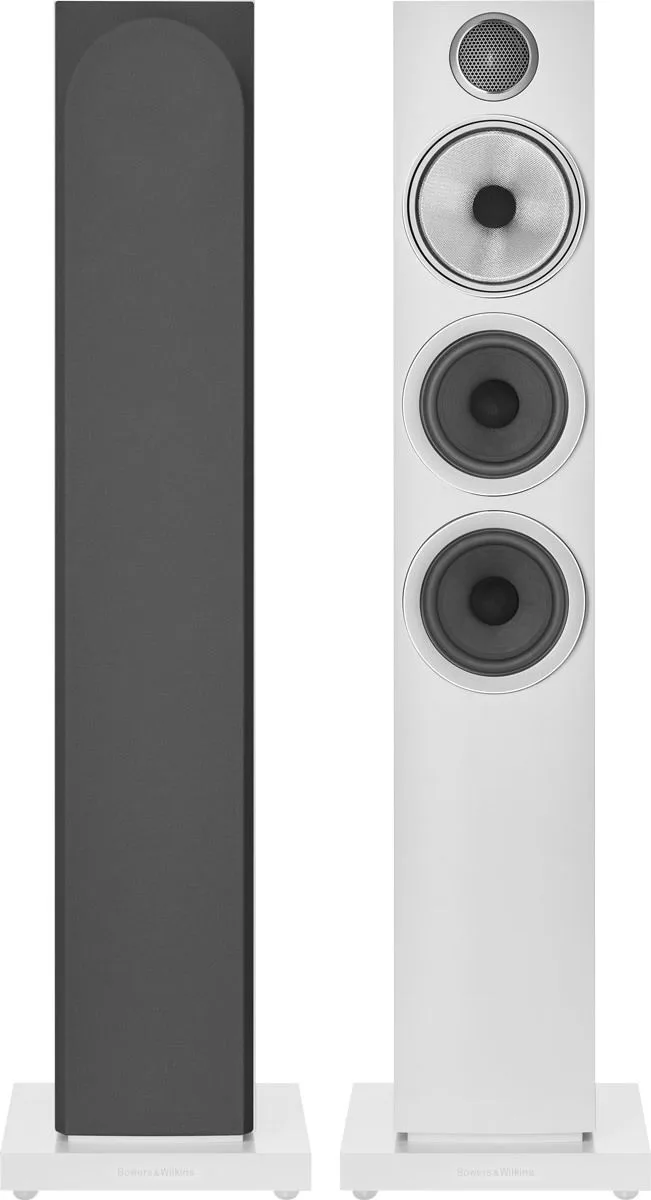 B&W 704 S3 Blanc Satin (la paire) Enceintes colonne