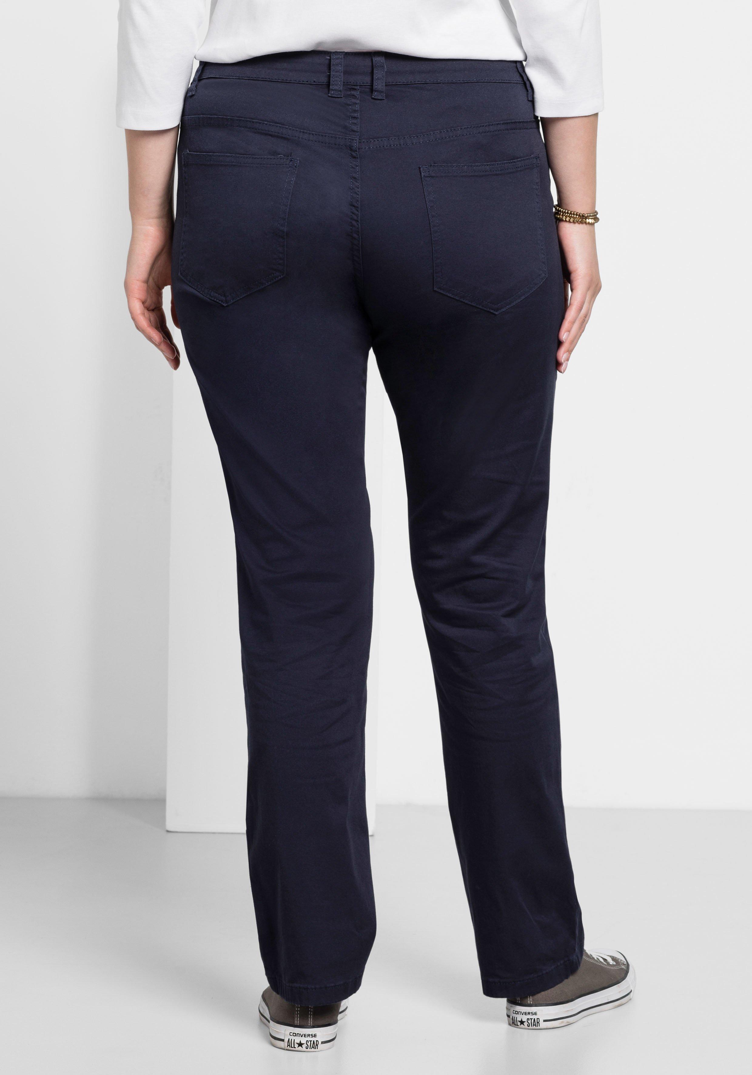 Gerade Hose aus Baumwoll-Twill