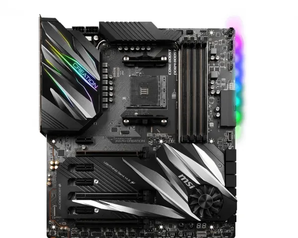 [OUTLET] - MSI PRESTIGE X570 CREATION - Bundkort - udvidet ATX - Socket AM4 - AMD X570 Chipset - USB-C Gen2, USB 3.2 Gen 1, USB 3.2 Gen 2 - Bluetooth, 10 Gigabit LAN, Gigabit LAN, Wi-Fi - HD Audio (8-kanaler)