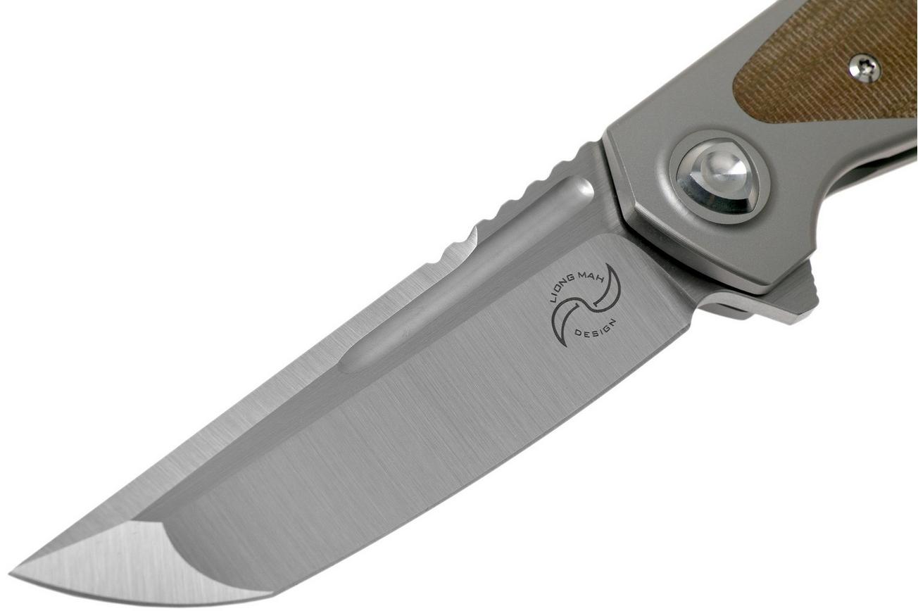 Liong Mah Warrior Two V3 Green Canvas Micarta zakmes