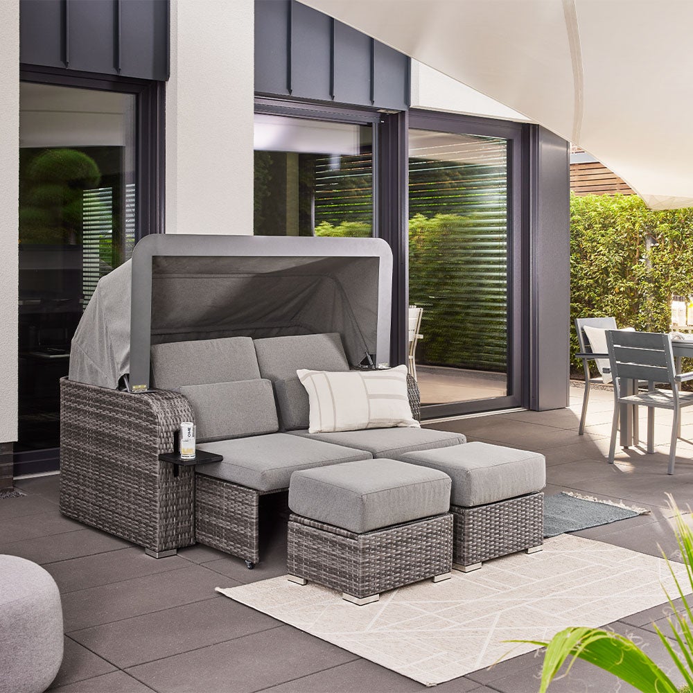 Home Deluxe - HOLBY strandstoel - 160 x 69 x 189 cm - zittingen uitschuifbaar via gasveer | Ligstoel, lounge-eiland, relaxfauteuil