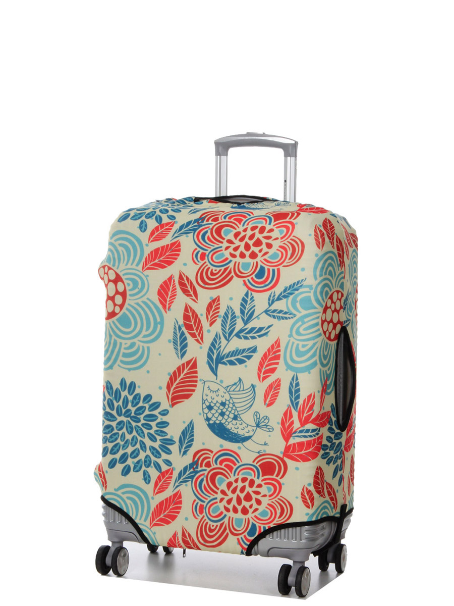 Housse de valise Periea Red and Blue Leaves M