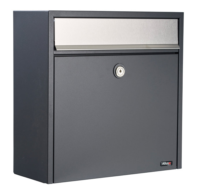 Allux postkasse 250 - antracit m. rustfri klap