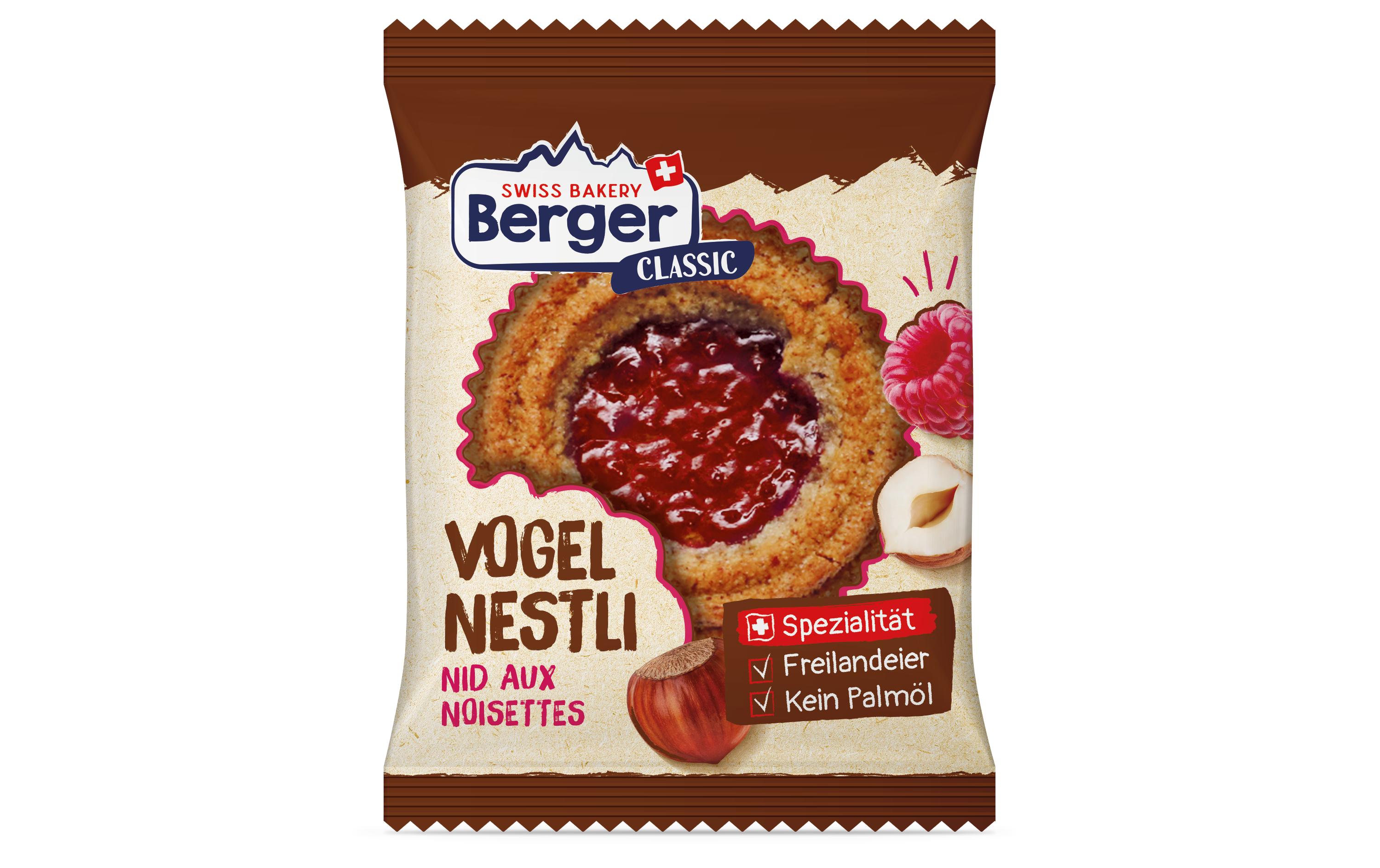 Gebäck Vogelnestli 10 x 74 gSchweizer Gebäckspezialität mit Marmelade
