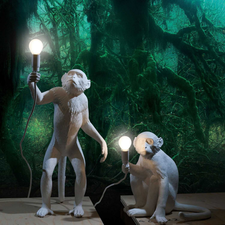 Seletti Monkey Sitting Outdoor tafellamp zwart