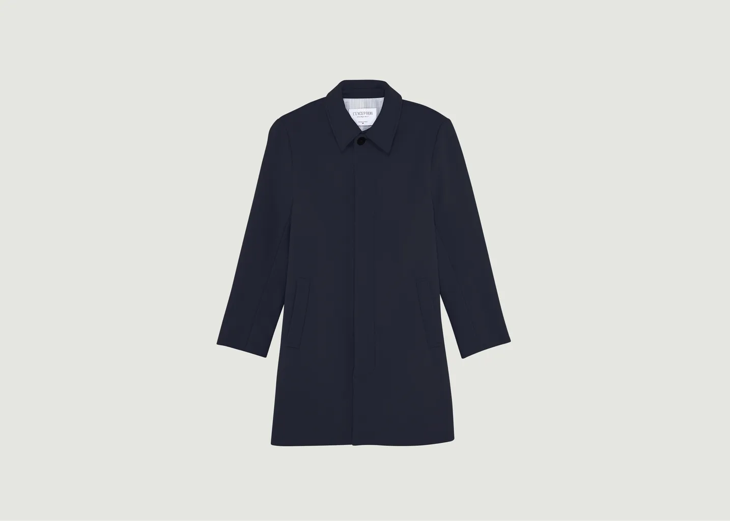 Manteau droit en laine vierge fabriqué en France L'Exception Paris