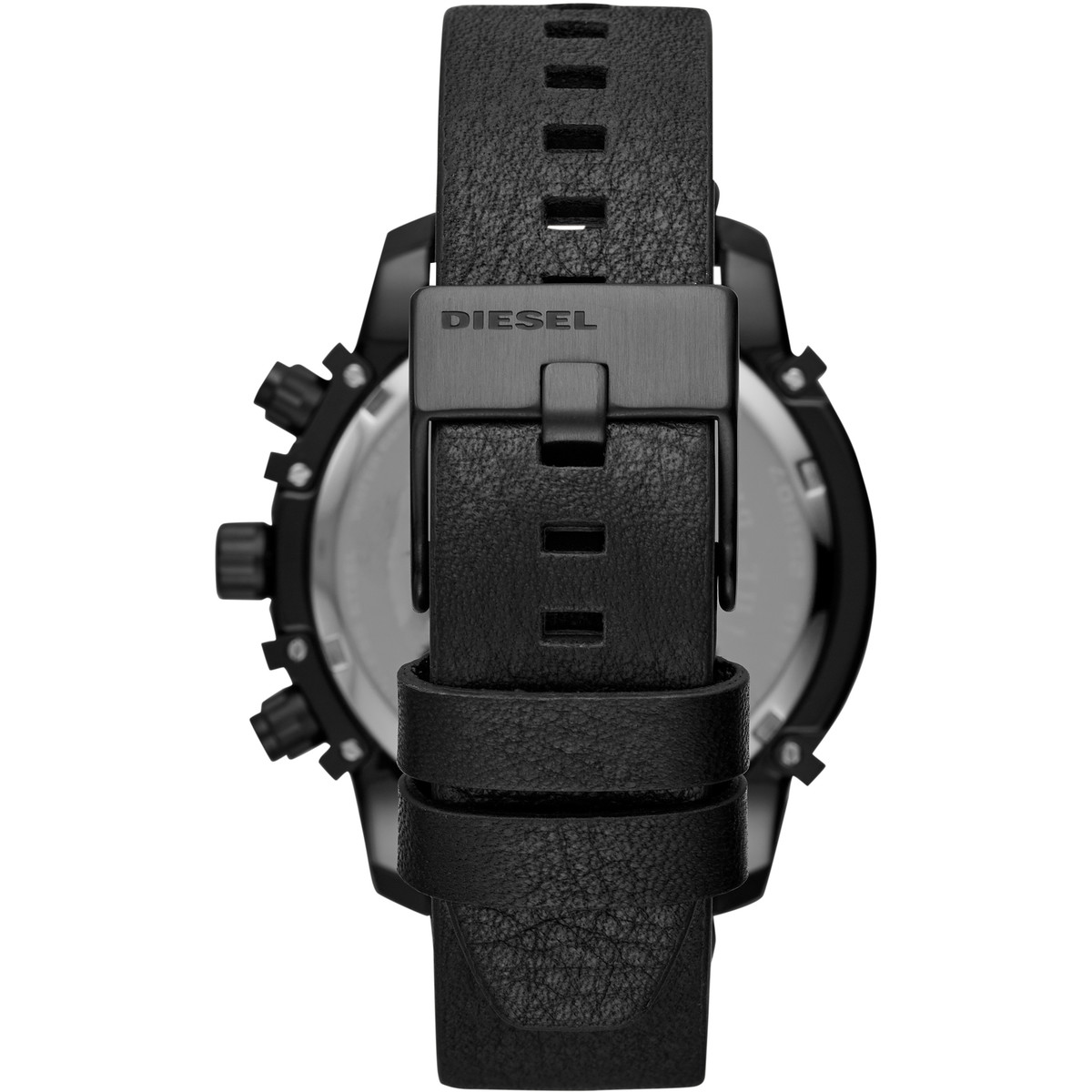 Montre Diesel homme chronographe acier cuir noir