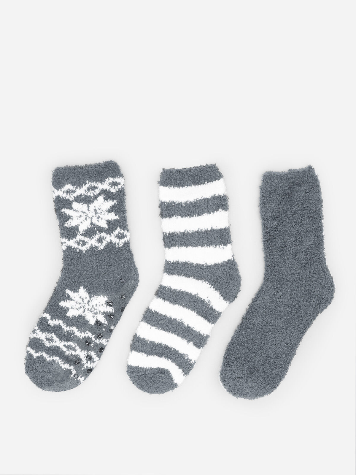 Lot de 3 paires de chaussettes assorties- Gris