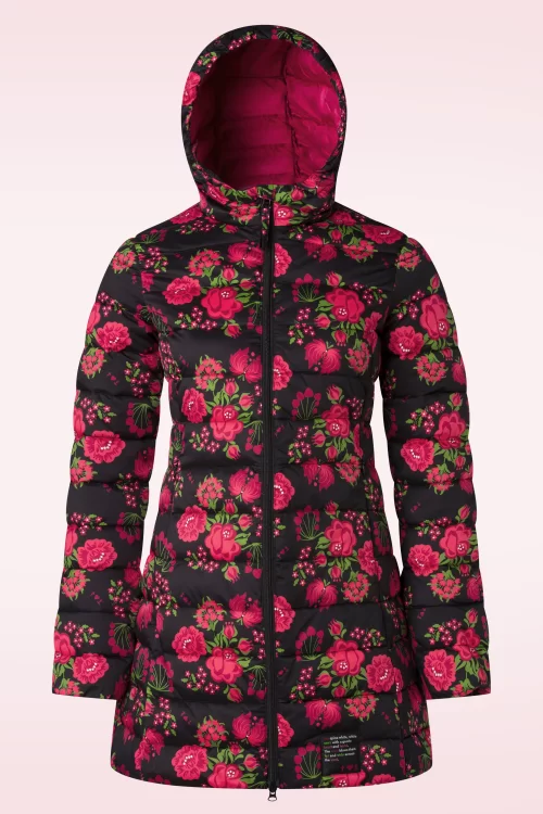 Blutsgeschwister No Down Queen gewatteerde jas in pressed flower bouquet