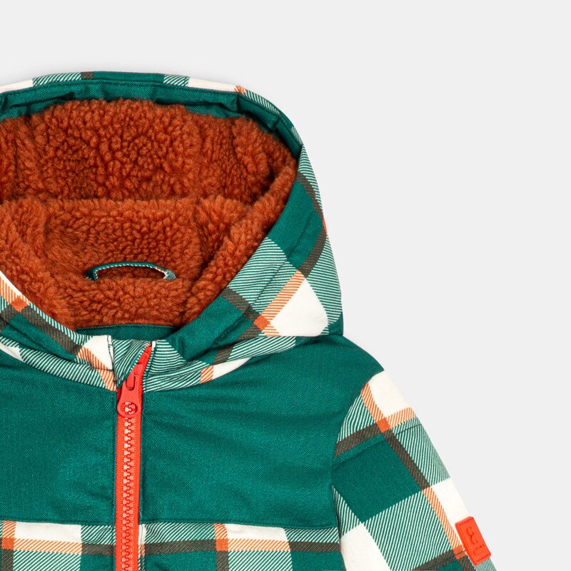 Blouson bébé garçon doublé sherpa à carreaux vert Catimini Vert