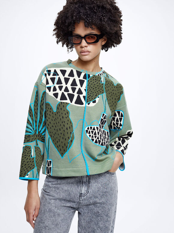 Malha de algodão estampada - Multicolorida