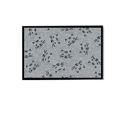 Tapis d'entrée absorbant polyamide imprimé bonjour fluctus L.60 x l.40 cm
