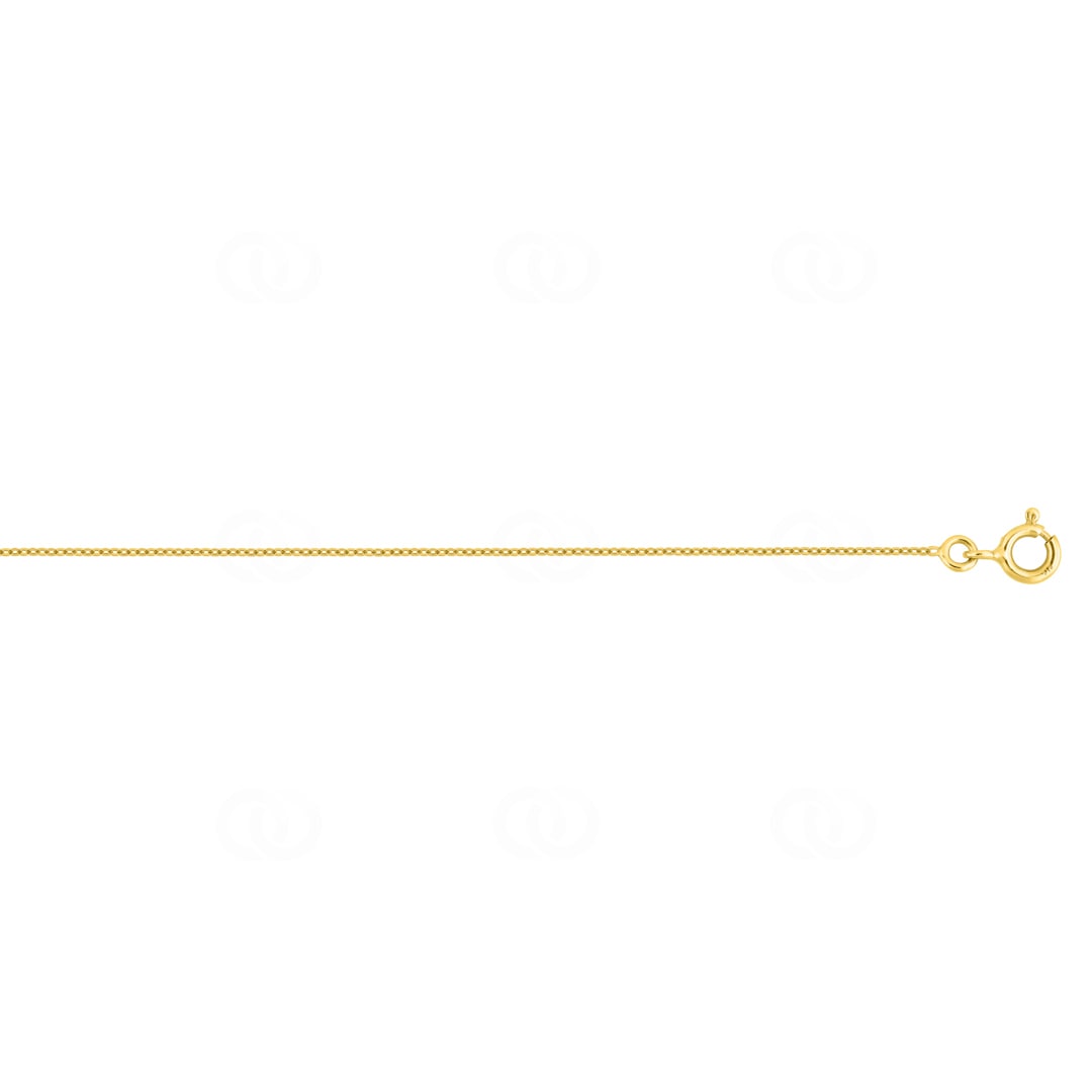 0.9mm Ankerkette gehämmert 375/9 K Gelbgold