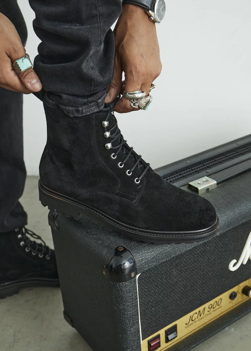 BOOTS TOLOMEO VELOURS NOIR