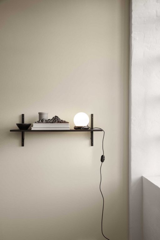 Ferm Living Sector Shelf wandplank single wide Natural Oak/Brass