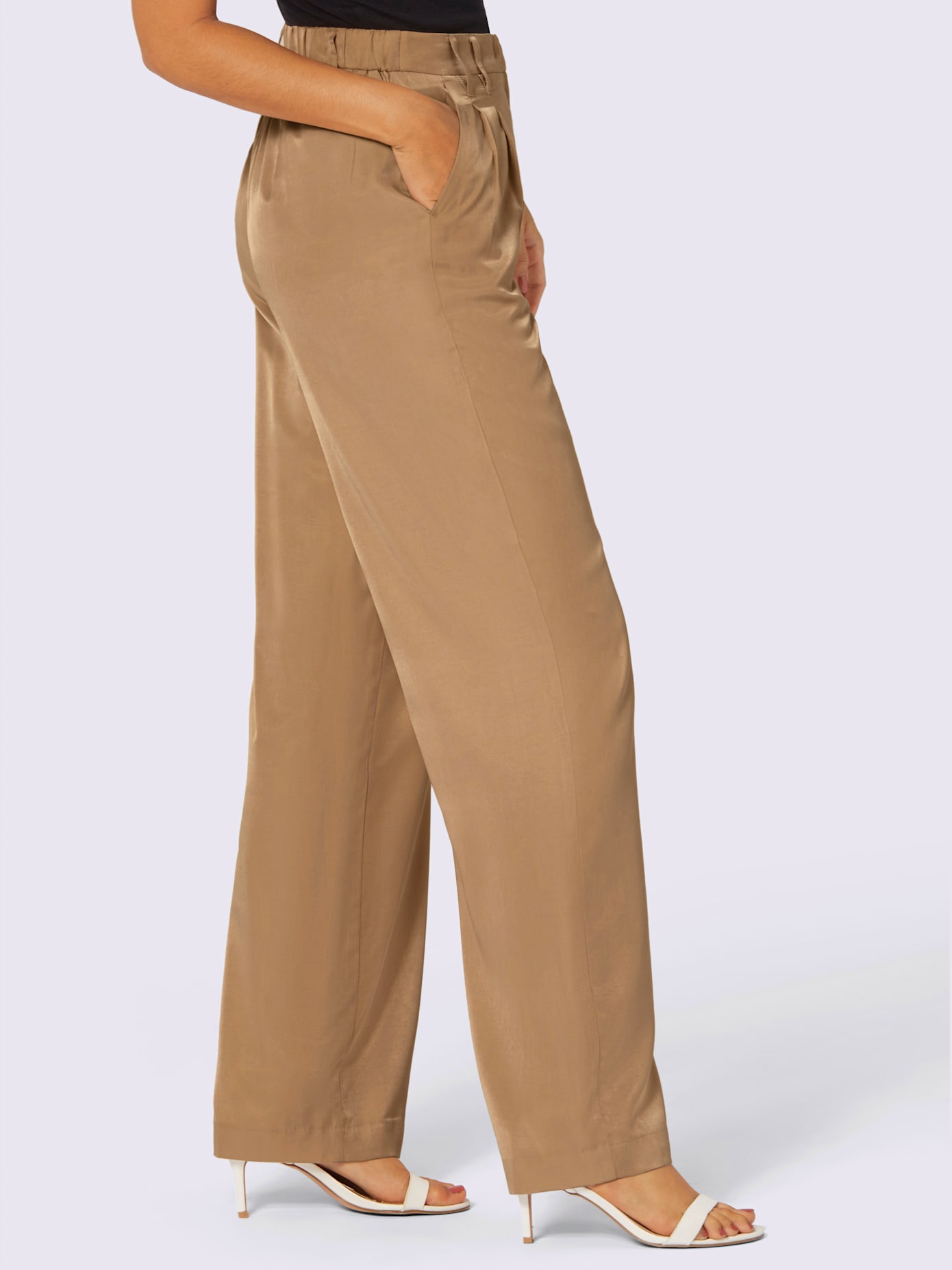 Pantalon fermeture crochet discrète