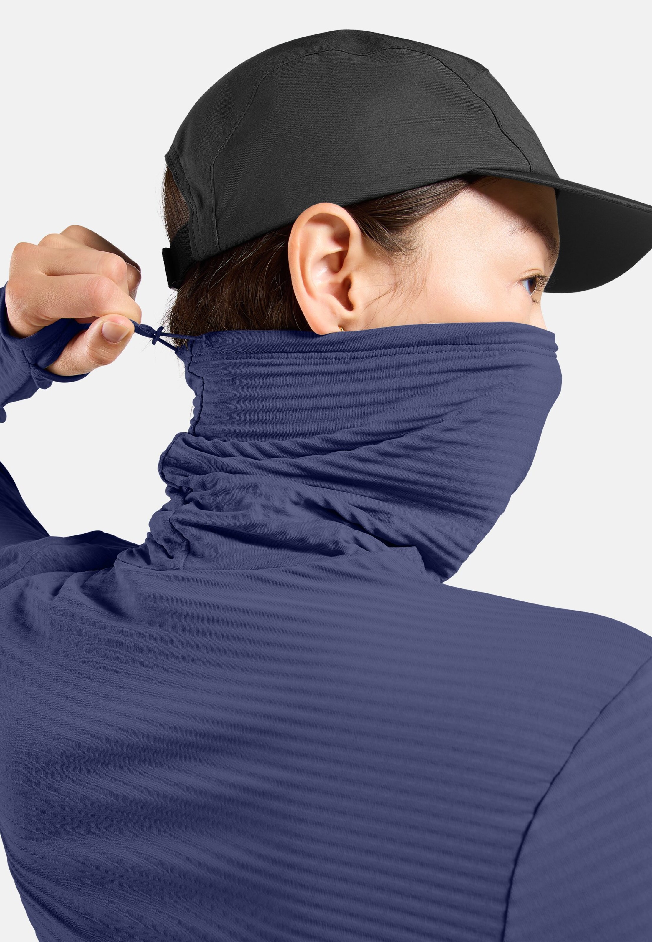 Essentials Thermal Laufshirt mit Rollkragen in Skipper Blue