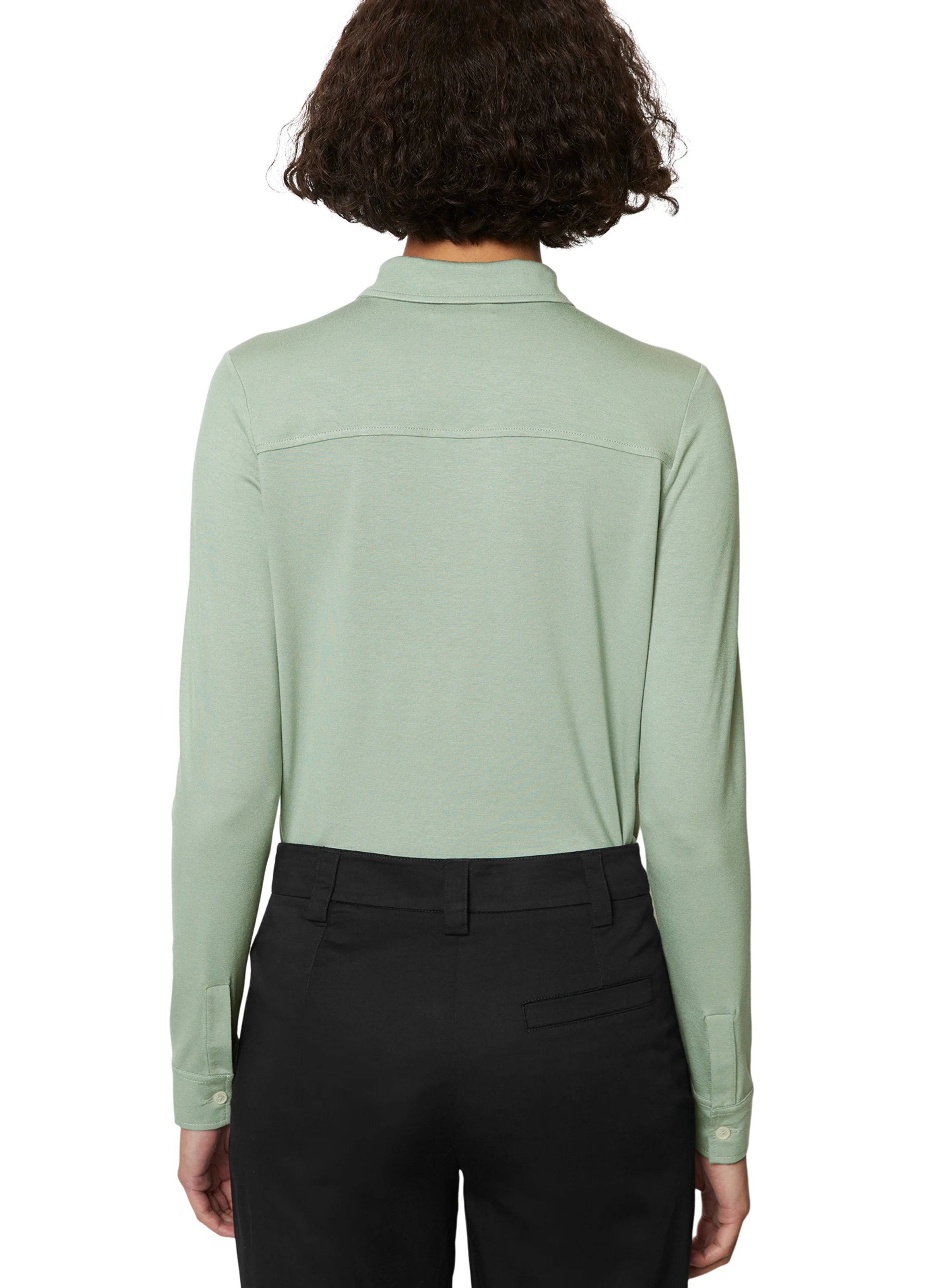 Chemise fluide col classique| Vert
