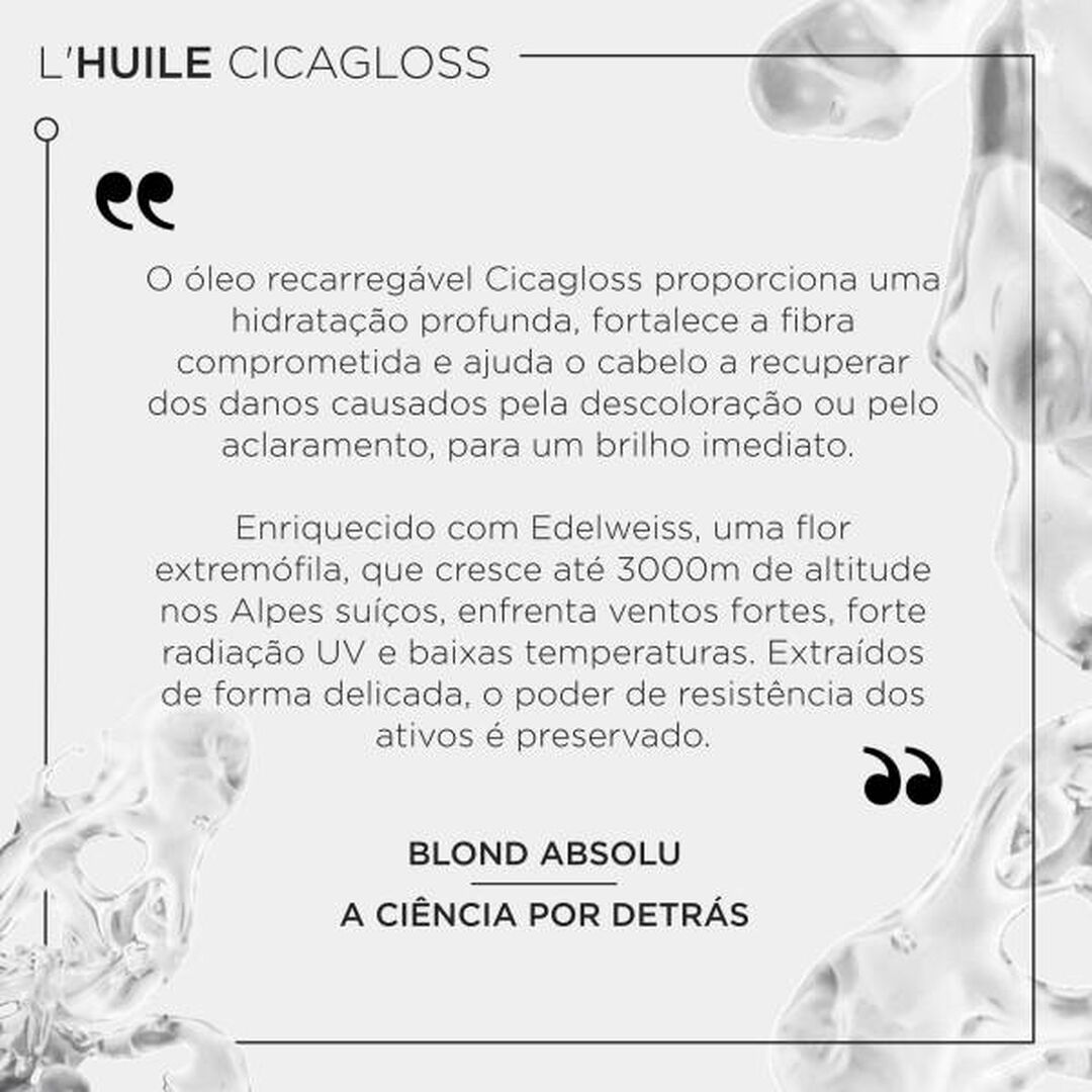 KERASTASE Blond Absolu ÓLEO CAPILAR L'HUILE CICAGLOSS, PARA CABELO LOURO SENSIBILIZADO, ACLARADO OU COM MADEIXAS - 30ml