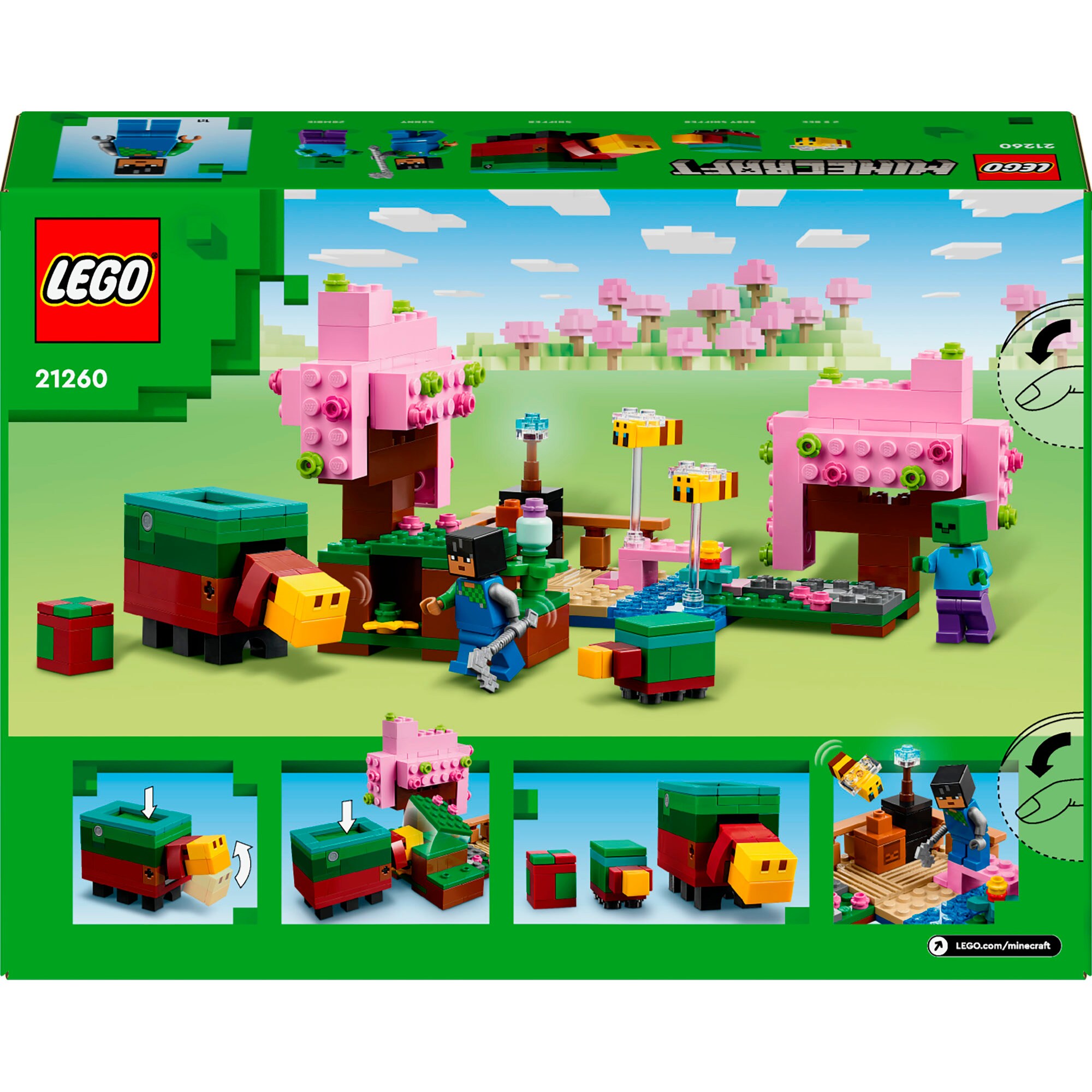 LEGO Konstruktionsspielzeug Minecraft Der Kirschblütengarten