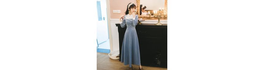 Cocaliso - Blouse met lange mouwen / Geborduurd vest / Maxi A-lijn rok / Set