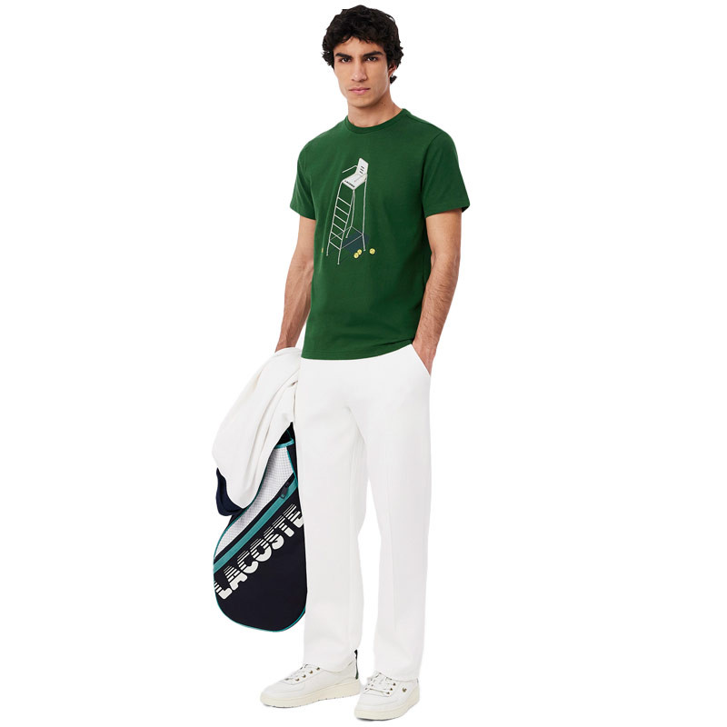 Tee-shirt tennis homme Lacoste Heritage vert