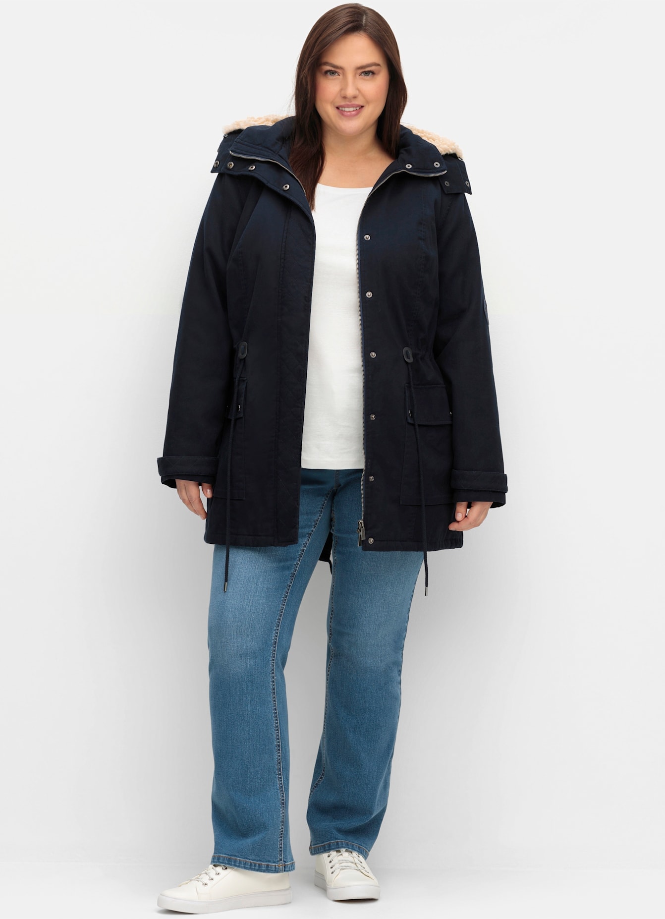 Sheego Parka mit Kapuze