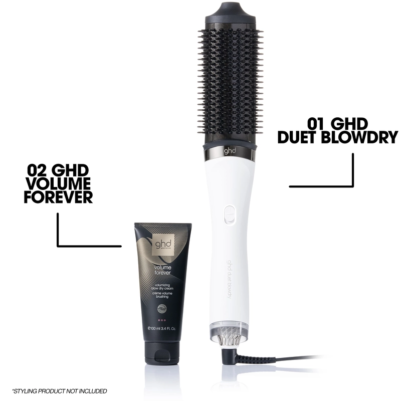 ghd Duet Blowdry 2-In-1 Hair Dryer Brush - White