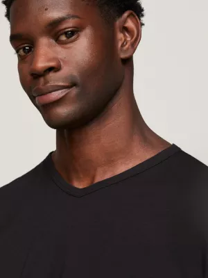 Pacote com 3 camisetas de algodão com decote em V