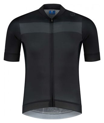 Maillot Manches Courtes Velo Rogelli Prime - Homme - Noir/Gris