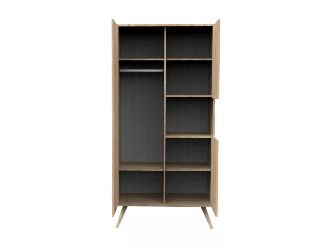 Armoire 3 portes 1 niche en bois