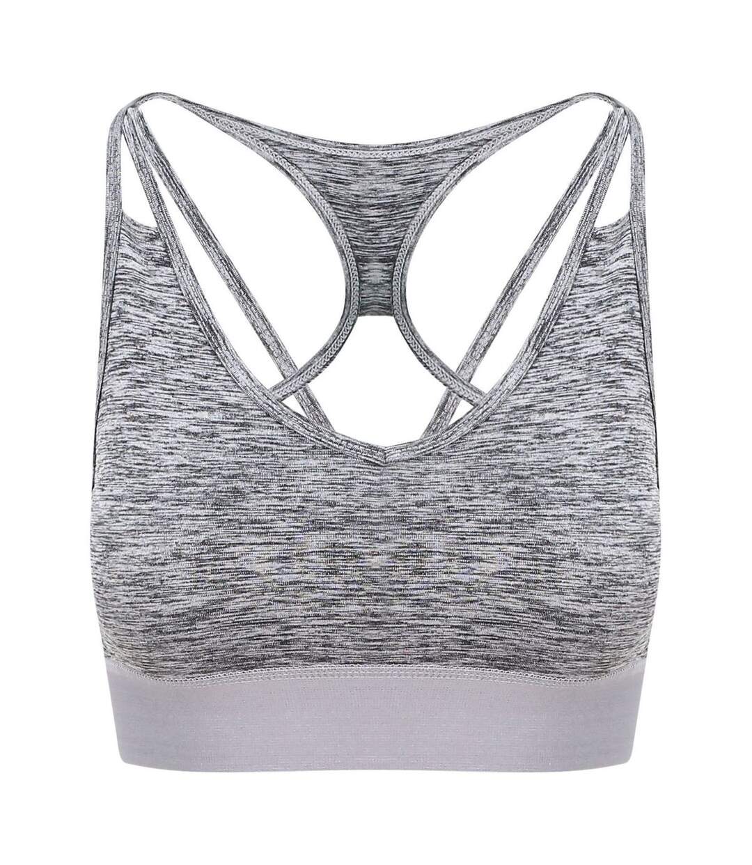Brassière de sport courte - JC019 - gris mélange