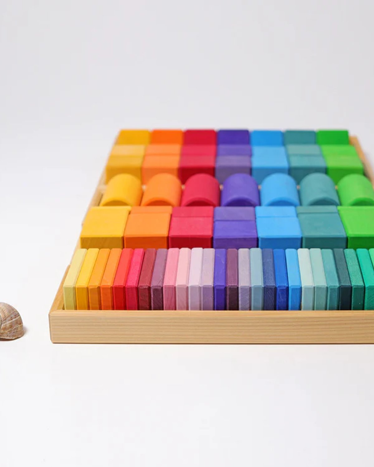 Byggesett – 70 klosser i brett – Bygge, pusle, sortere | Shapes and Colors