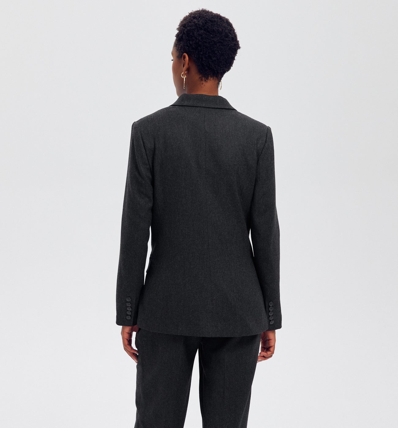 Veste de tailleur chinée Femme - Gris