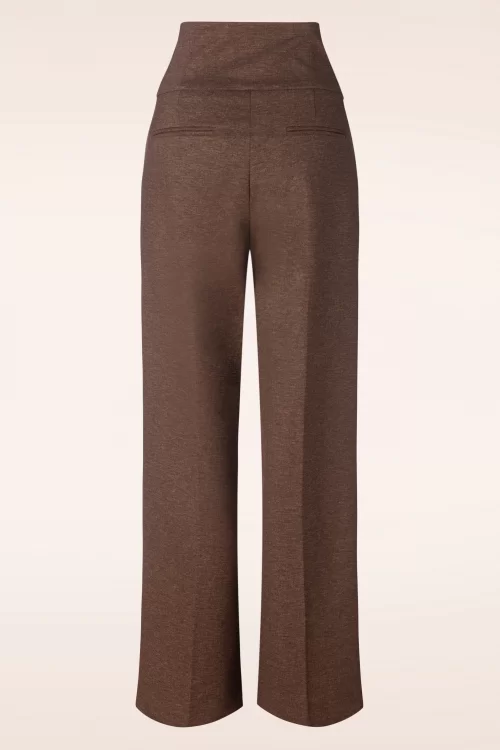 Femkit Bonny High Waist Pantalon in bruin