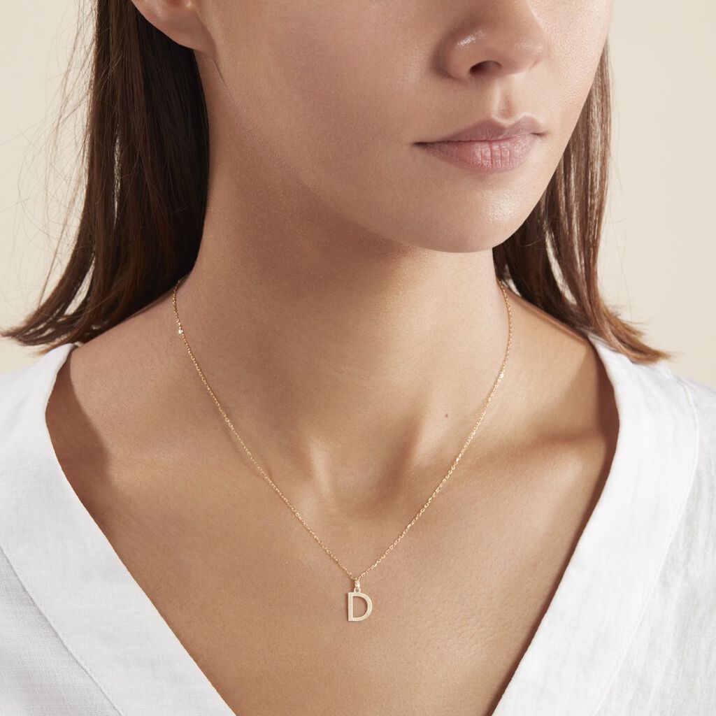Pendentif Ionia Lettre Or Jaune
